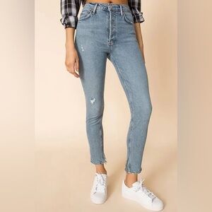 Agolde Nico High Rise distressed Slim in Blue - Size 24